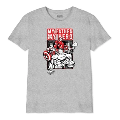 Abbildung von Marvel Jungen Bomarcots206 T Shirt, Grau meliert, 8 Jahre