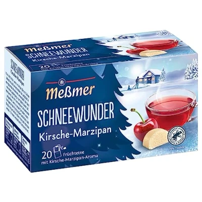 Abbildung von Meßmer Wintertraum, Kräutertee mit Zimt und Zimtstern Orangen Aroma, 20 Teebeutel, Vegan, Glutenfrei, Laktosefrei