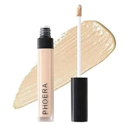 Abbildung von Phoera Full Coverage Concealer, hochpigmentiertes für dunkle Ringe unter den Augen, Make up Creme, Feuchtigkeitscreme, hilft, überschüssiges Öl zu kontrollieren 20 g (1 Stück) 101 Licht
