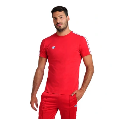 Abbildung von Herren Kurzarmtrikot Team Icons. rot