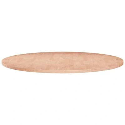 Abbildung von vidaXL Runde Tischplatte Massivholzplatte Eichenplatte Holzplatte Platte Ersatztischplatte Ø60x1,5cm Unbehandeltes Massivholz Eiche