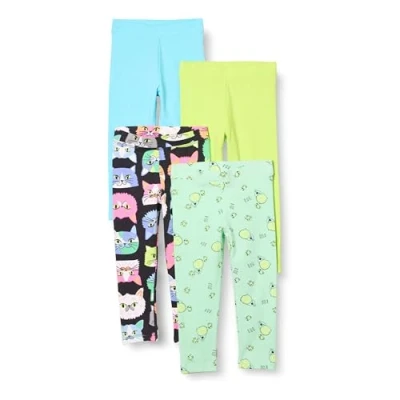 Abbildung von Amazon Essentials Disney Marvel Star Wars Frozen Princess Mädchen Leggings, 4er Pack, Wars/Kritzel, 4 Jahre