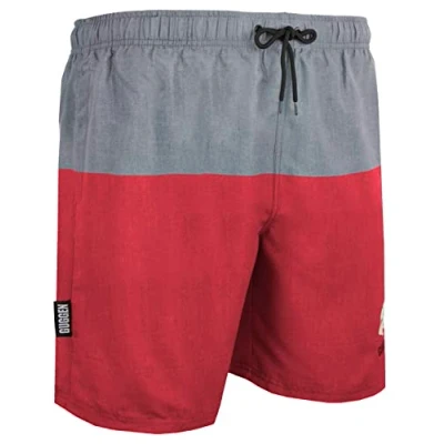 Abbildung von GUGGEN Mountain Badehose Herren Beachshorts Strandhose Boardshorts Schnelltrocknende Badeshorts mit Kordelzug gestreiftes Muster