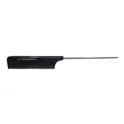 Abbildung von Hercules Sägemann 6740 Profi Nadel Stielkamm extra lange 12 cm Naturkautschuk Haarkamm Zahnung fein 9,5 Zoll Nadelstielkamm Grip Back