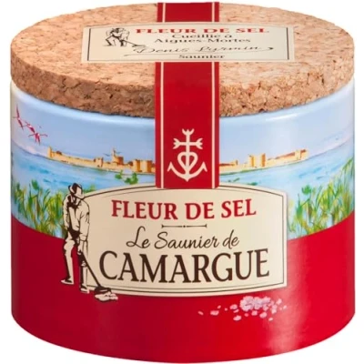 Abbildung von Le Saunier De Camargue Fleur Sel in 125 g Dose, Premium Meersalz aus Süd Frankreich, Ideal als Finishing von Speisen