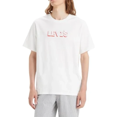 Abbildung von Levi&#039;s Herren Ss Relaxed Fit Tee T Shirt,Headline Drop Shadow White+,XS