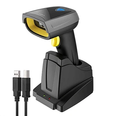 Abbildung von Inateck 1D/2D QR Barcode Scanner Bluetooth mit Ladestation Handscanner