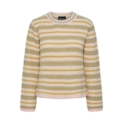 Abbildung von Pieces Nischa LS O NECK BC Strickpullover, Damen, Größe: XS, Swamp