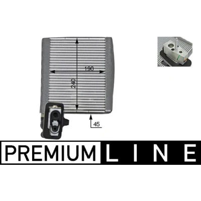 Abbildung von MAHLE ORIGINAL AE 119 000P Verdampfer ohne Expansionsventil