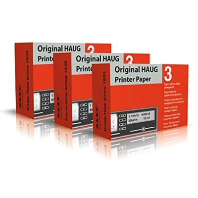 Abbildung von Haug Thermopapier Original für Tachographen 8mx57mm 10mm VE=3 Stück