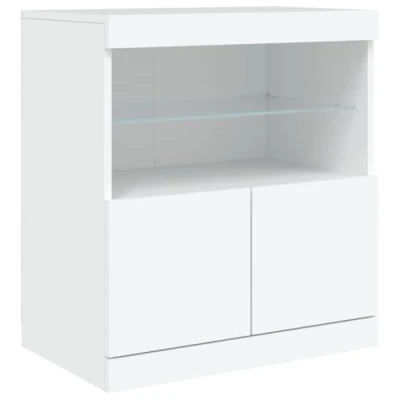 Abbildung von vidaXL Sideboard mit LED Leuchten Weiß 60x37x67 cm (1 St)