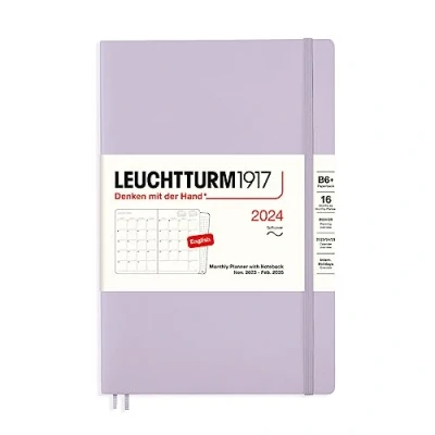 Abbildung von LEUCHTTURM1917 367575 Monatsplaner mit Notizbuch, Softcover, Paperback (B6+) 2024, 16 Monate, Lilac, English