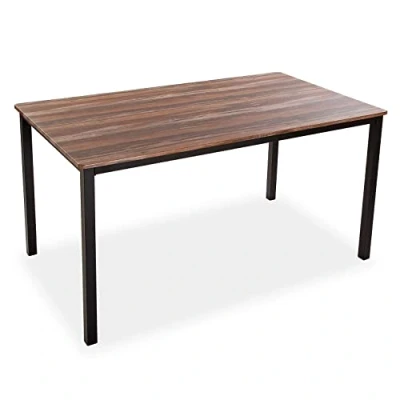 Abbildung von Versa Amaia Esstisch für Küche, Terrasse, Garten oder Esszimmer, Maßnahmen (H x L B) 76 80 140 cm, Holz und Metall, Farbe: Schwarz