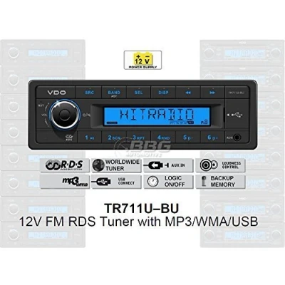 Abbildung von VDO 12 Volt PKW Auto Radio, RDS Tuner, MP3, WMA, USB, 12V TR711U BU