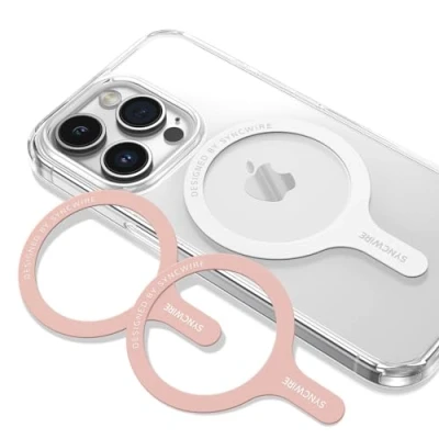 Abbildung von SYNCWIRE 3 Packs Magnet Ring Aufkleber Kompatibel mit MagSafe Ring, Magnetisches Drahtloses Ladegerät Universal, Aktualisiert Magnetischer für Sticker alle Smartphone