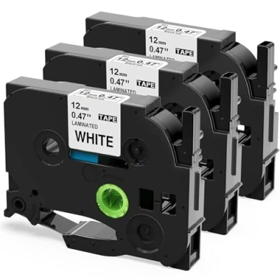 Abbildung von Upwinning TZe 231 12mm Kompatibel mit Brother P touch Bänder Weiß TZ Tape 12 mm 0.47 TZe231 AZe231 Schriftband für Beschriftungsgerät Ptouch H100LB H105 1010 H107 1000 1005 1280