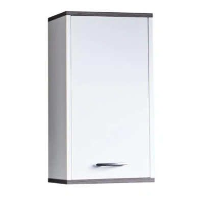 Abbildung von trendteam smart living Hängeschrank Wandschrank Badezimmer California Aufbaumaß (BxHxT) 32 x 60 21 cm Farbe Weiß mit Rauchsilber 162350303