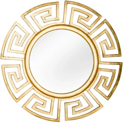 Abbildung von riess ambiente Wandspiegel EUPHORIA XL 85cm gold (1 St), Wohnzimmer · rund mit Rahmen Metall Handmade Deko