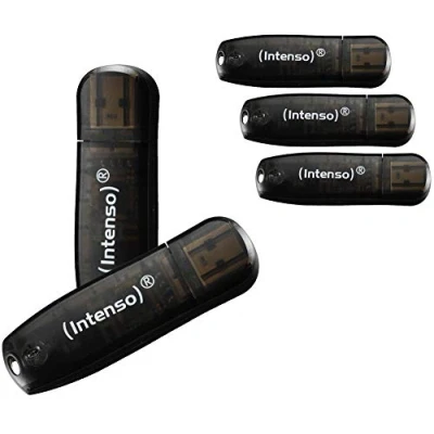 Abbildung von 5er Pack Intenso Rainbow Line 16 GB USB Stick 2.0 schwarz