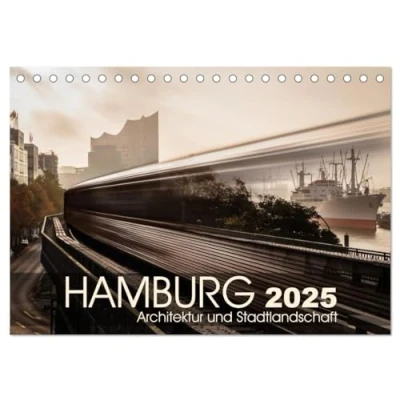 Abbildung von Hamburg Architektur und Stadtlandschaft (Tischkalender 2025 DIN A5 quer), CALVENDO Monatskalender