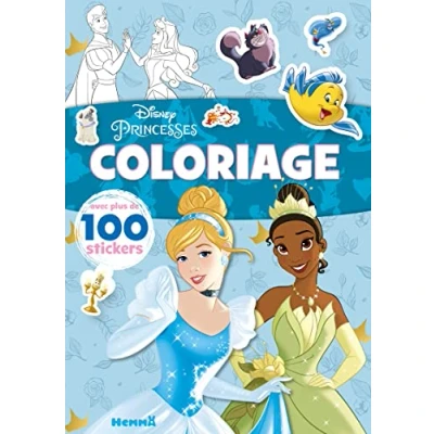 Abbildung von Disney Princesses Coloriage avec plus de 100 stickers (Cendrillon et Tiana)
