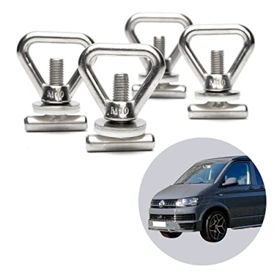 Abbildung von 040Parts 4er Set Zurrösen Ladungssicherung VW T5 / T6 T6.1 Bulli, Multivan, California, Beach Halterung