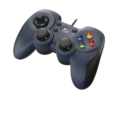 Abbildung von Logitech F310 kabelgebundenes Gamepad, Controller mit Konsolenartigem Layout, 4 Tasten D Pad, XInput/DirectInput, Komfortable Griffflächen, 1,8 m Kabel, PC Blau/Grau