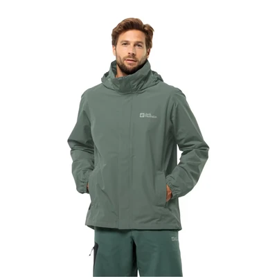 Abbildung von Jack Wolfskin Stormy Point Hardshelljacke, Herren, Größe: Medium, Hedge green