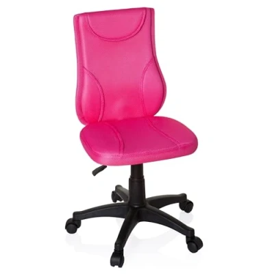 Abbildung von hjh OFFICE 670410 Kinderdrehstuhl KIDDY Base Netzstoff Pink Kinder Schreibtischstuhl Kinderstuhl höhenverstellbar