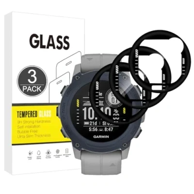 Abbildung von E Hamii Displayschutzfolie kompatibel mit Garmin Descent G1 Solar,[3 Stück][3D Curved Full Cover][Kratzfest, High Definition] Schutzfolie für Solar