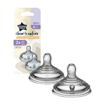 Abbildung von Tommee Tippee Closer to Nature Easi Vent Trinksauger, Langsamer Nahrungsfluss, ab 0 Monate, 2er Set