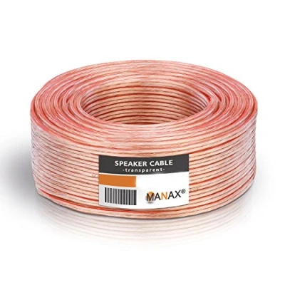 Abbildung von MANAX® Lautsprecherkabel 2 x 0,75mm² transparent 10,0 m Ring