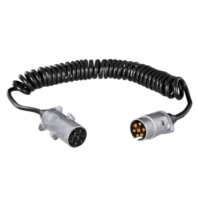 Abbildung von HELLA Elektrowendel 7 polig 12V / 24V schwarz/silber Metall/PU (Polyurethan) Menge: 1 8KA 007 648 061
