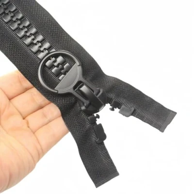 Abbildung von YaHoGa 60cm #20 Super Large Separating Giant Plastic Zippers for Sewing Tents Coats Overcoats Down Jackets Boat Cover Canvas Heavy Duty Huge Resin Vislon (24&quot; Black)