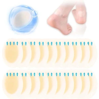Abbildung von Blasenpflaster Ferse, 20Pcs Hydrokolloid Pflaster, Wasserdicht Gel Ferse Blasenpflaster, fersenschutz, Linderung von Reibungsschmerzen Zehen, Vorfuß,