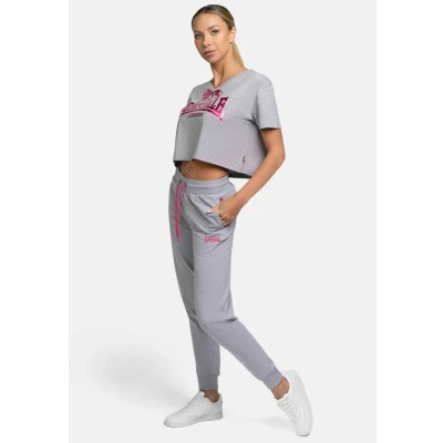 Abbildung von Lonsdale Leinthall Jogginghose, Damen, Größe: XL, Marl grey pink