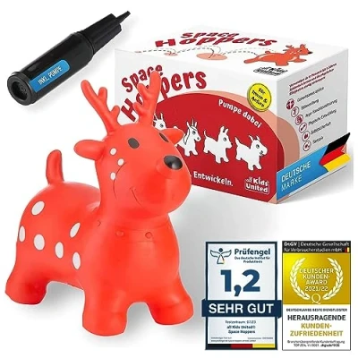 Abbildung von all Kids United Hüpftier Drache Sprungpferd, (Sprungtier + Pumpe), Kinder Hüpfpferd