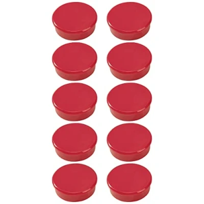 Abbildung von Dahle 95538 Magnete (Durchmesser 38 mm) 10 Stück, rot