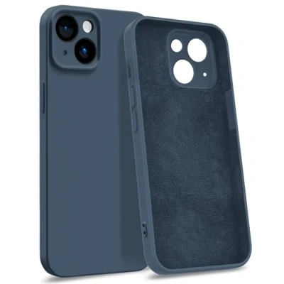 Abbildung von MyGadget Hülle für iPhone 15 Plus [ 4 Layer Struktur Schutzhülle ] Gummierte Handyhülle mit Soft Inlay &amp; Hardcase Cover außen Dunkel Blau