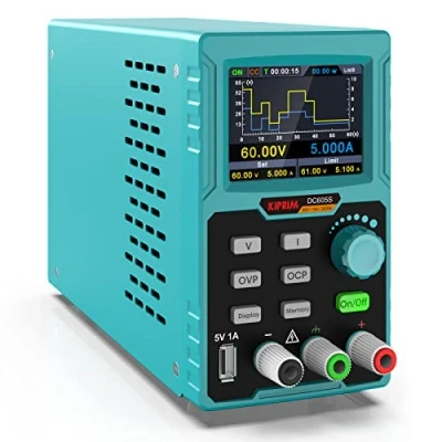 Abbildung von Programmierbares Labornetzgerät,Kiprim Labornetzteil DC605S 0 60V / 5A mit 4 stelliger LED Anzeige, Stabilisiertes Schaltnetzteil, Strommessgerät, Überlast &amp; Kurzschlussfest