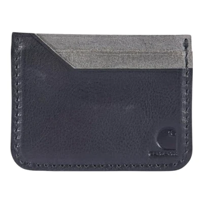 Abbildung von Carhartt Herren Fronttasche Durable Canvas oder Leder Geldbörse mit &amp; ohne Geldklammer Schwarz One Size Geldbörsen