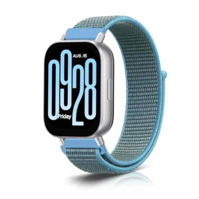 Abbildung von KoGiio Armband für Xiaomi Redmi Watch 5 Lite/Xiaomi Active/Xiaomi S4 Sport/Watch 2/Watch S3 /Huawei GT 5/5 PRO/4 46mm, 22mm Nylon Sanft Einstellbare Uhrenarmband Blau