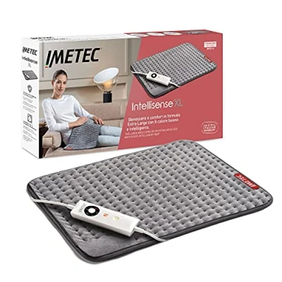 Abbildung von Imetec Intellisense XL, extra großes Heizkissen für Rücken und Beine, Wärmekissen 38 x 50 cm, Microplüschstoff, 5 Temperaturen, Electro Block Sicherheitssystem, schnelles Aufheizen, maschinenwaschbar