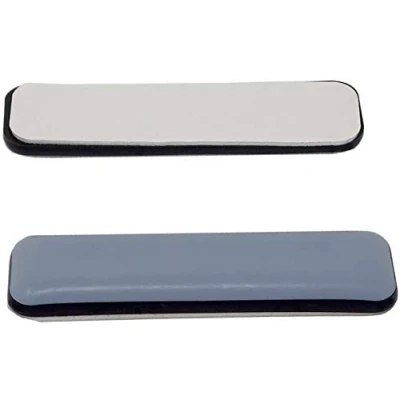 Abbildung von Goodway 16 Stück Teflongleiter, Möbelgleiter Bodenschutz grau, 19 x 72 mm, selbstklebend, Stuhlgleiter