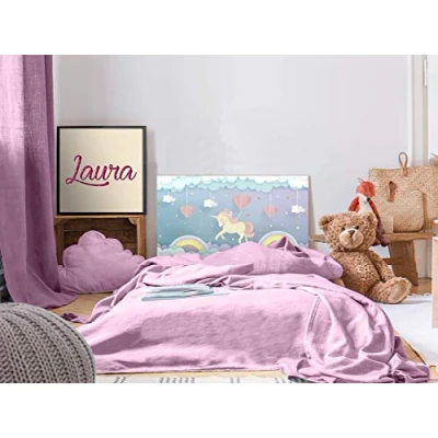 Abbildung von Oedim Kopfteil für Kinderbett, PVC, Einhorn, 135 x 60 cm, erhältlich in verschiedenen Größen, leicht, elegant, robust und wirtschaftlich