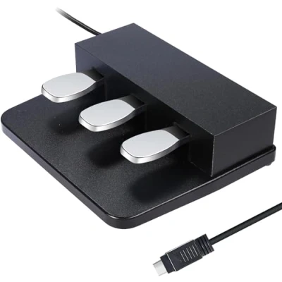 Abbildung von ATNEDCVH 3 Pedal für digitales Keyboard Piano, Pedaleinheit, kompatibel mit Yamaha DGX640, DGX650, DGX660, KBP500, KBP1000, KBP2000, KBP3000 E Piano (schwarz)