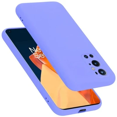 Abbildung von Cadorabo Hülle kompatibel mit OnePlus 9 PRO Silikon Handyhülle für Case aus flüssigem Silikon, Kratzfeste und stoßfeste Schutzhülle Liquid HELL LILA