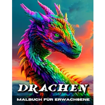 Abbildung von Drachen Malbuch für Erwachsene: Fantasie Ausmalbuch Erwachsene und Jugendliche mit Fantasy Mystischen Kreaturen Stressabbau Entspannung
