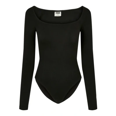 Abbildung von Urban Classics Damen Ladies Organic Longsleeve Body T Shirt, Black, XS