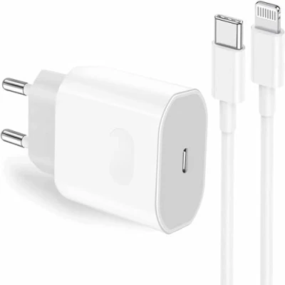 Abbildung von iPhone Ladegerät,20W USB C Adapter mit 2M Lightning Kabel Ladekabel für 14/13/12/11 Pro Max/Plus,iPad Pro/Air Schnellladekabel Schnellladegerät